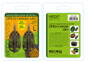 ZESTAW KOSZYKÓW MEGABAITS DO METODY OPEN FEEDER SLIM L 2SZT 30G+40G