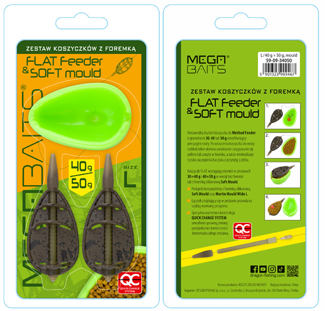 ZESTAW KOSZYKÓW MEGABAITS DO METODY Z FOREMKĄ FLAT 2SZT+ 1SZT L 40G+50G