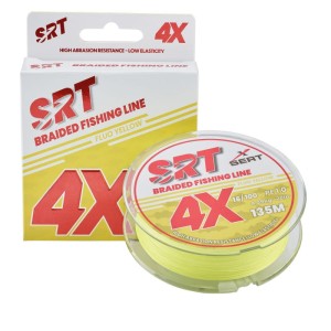 PLECIONKA SERT SRT 4X FLUO YELLOW 135M PE 1.2 0,18MM 10KG