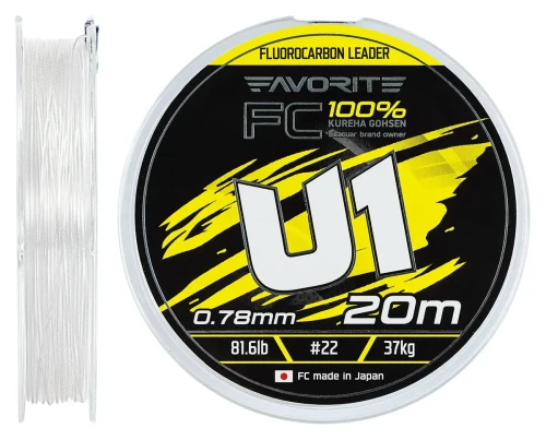 FLUOROCARBON FAVORITE U1 FC 20M NR22/0,78 81,6LB/37KG