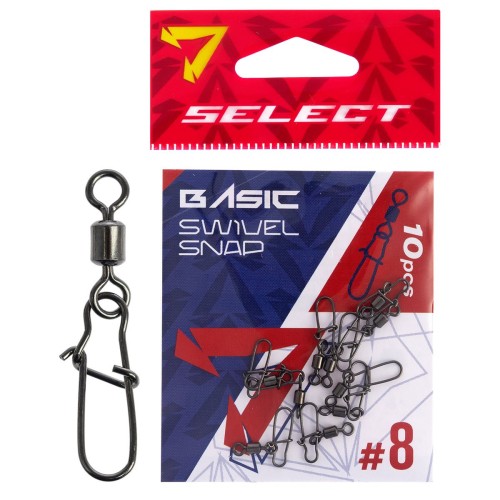 AGRAFKA Z KRĘTLIKIEM SELSCT BASIC SWIVEL SNAP NR8 10SZT