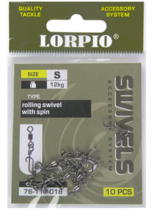 KRĘTLIK Z AGRAFKĄ LORPIO ROLLING WITH SPIN S 10SZT