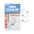 GŁÓWKI JIGOWE TITANIUM MICRO #4 0,8G 3SZT