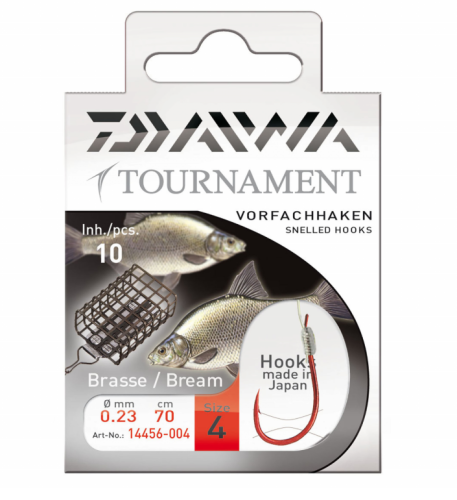 HACZYKI Z PRZYPONEM DAIWA TOURNAMENT LESZCZOWE #8 0,20 70CM 10SZT