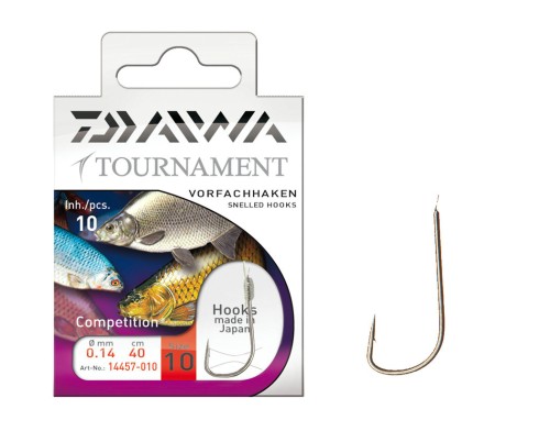 HACZYKI Z PRZYPONEM DAIWA TOUNAMENT MATCH #10 0,14MM 40CM