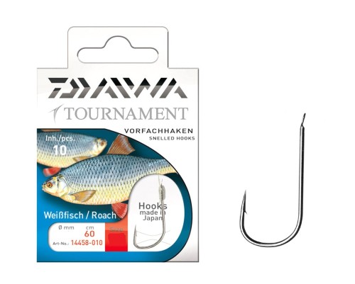 HACZYKI Z PRZYPONEM DAIWA TN BIAŁA RYBA #16 0,10MM 60CM