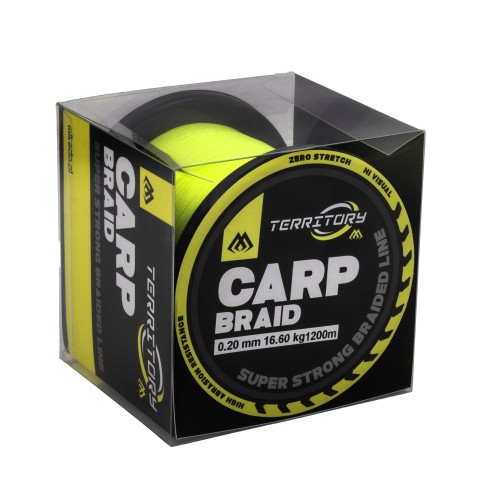 PLECIONKA MIKADO TERRITORY CARP BRAID 0.16mm/12.50kg/1200m FLUO ŻÓŁTY