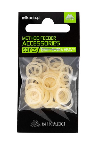 GUMKI DO PELETU MIKADO METHOD FEEDER  5mm EXTRA HEAVY TRANSPARENTNY 50SZT