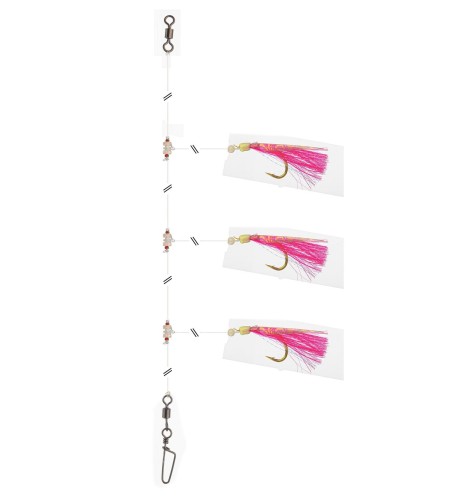 PRZYWIESZKA DAIWA COD&COALFISH RIG 360' 4/0 150CM 0,90MM/0,80MM PINK