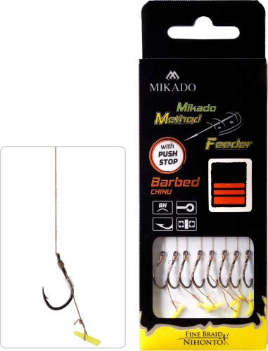 HACZYKI MIKADO DO METODY PUSH STOP PRZYPON  PLECIONKA 10 CM HAK NR 10 SZT 8