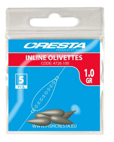 CIĘŻARKI CRESTA INLINES OLIVETTES 0,6G 5SZT