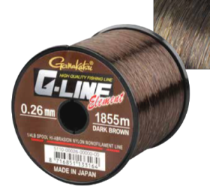 ŻYŁKA GAMAKATSU G-LINE ELEMENT DARK BROWN 0,33MM 1160M 7,9KG/17LBS