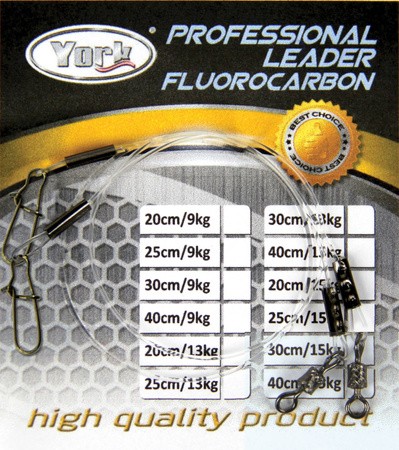 PRZYPON PROFESSIONAL YORK FLUOROCARBON 13KG 40CM 2SZT