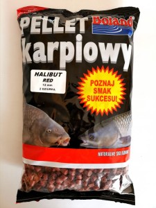 PELLET KARPIOWY BOLAND HALIBUT RED 1KG Z DZIURKĄ 12MM