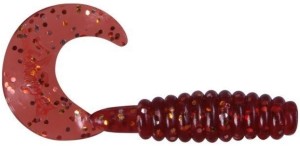 GUMA DRAGON TWISTER V-LURES JUMPER RED SILVER GLITTER 2,5CM