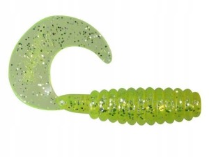 GUMA DRAGON TWISTER V-LURES JUMPER CHARTREUSE SILVER GLITTER 5CM