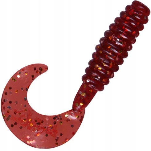 GUMA DRAGON TWISTER V-LURES JUMPER RED SILVER GLITTER 5CM