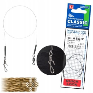 PRZYPON DRAGON QUICK LOCK 1X7 SURFSTRAND 9KG CLASSIC 30CM 2SZT/OPAK