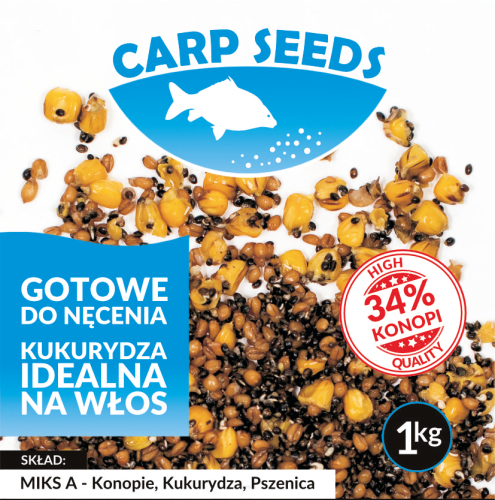 MIX CARP SEEDS KONOPIA KUKURYDZA PSZENICA 1KG