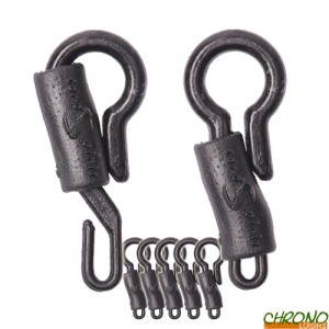 CARP SPIRIT BLACK LEAD CLIPS X5