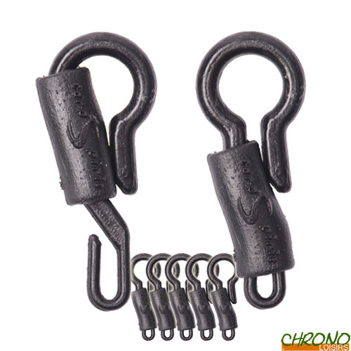 CARP SPIRIT BLACK LEAD CLIPS X5