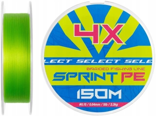 PLECIONKA SELECT SPRINT PE 4X 150M 0.06MM 3,1KG LIGHT GREEN ULTRALIGHT