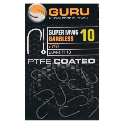 HACZYKI GURU SUPER MWG HOOKS BEZZADZIOROWE NR10 SZT10