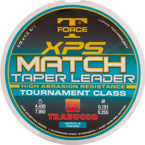 ŻYŁKA TRABUCCO XPS MATCH TAPER LEADER 0,181/283MM 10X15M