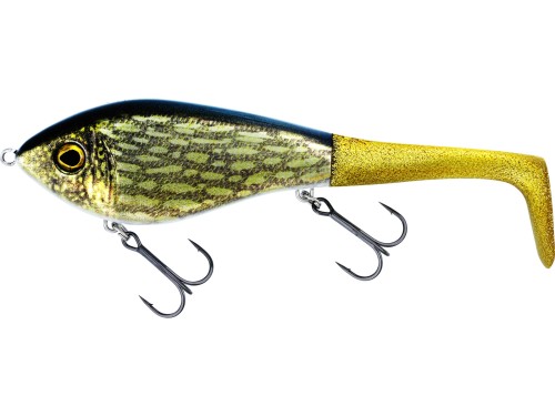WOBLER WESTIN SWIM TAIL 12CM 68G SINKING REAL PIKE 1 BODY 2 TAILS