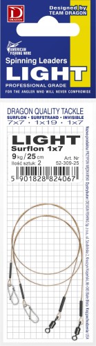 PRZYPON DRAGON QUICK LOCK 1X7 SURFSTRAND 5KG LIGHT 35CM 2SZT/OPAK