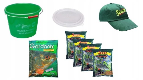 ZESTAW SENSAS WIADERKO Z PRZYKRYWKĄ+ZANĘTY 3000 GARDONS 4SZT+ATRAKTOR+CZAPKA