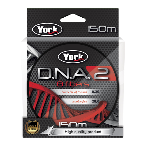 PLECIONKA YORK D.N.A. 2 CZERWONA 0.20MM 150M