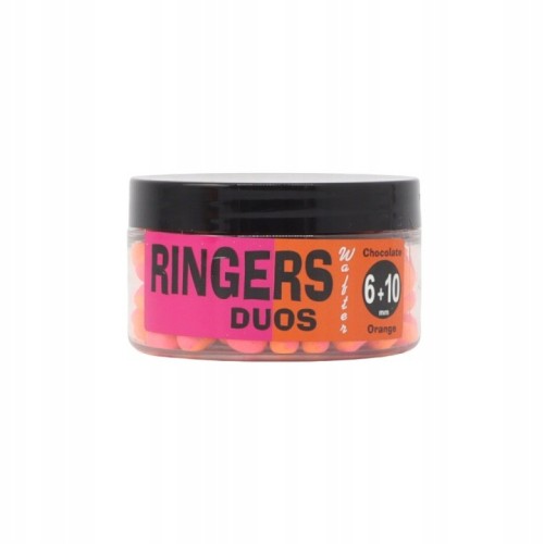 WAFTERS RINGERS DUOS ORANGE AND PINK CHOCOLATE ORANGE 6-8MM