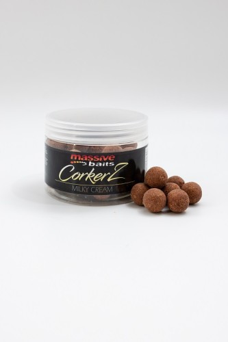 WAFTERS MASSIVE BAITS CORKERZ 18MM MILKY CREAM
