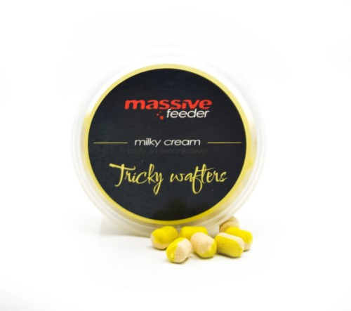 WAFTERS MASSIVE FEEDER TRICKY 7X10MM 50ML MILKY CREAM