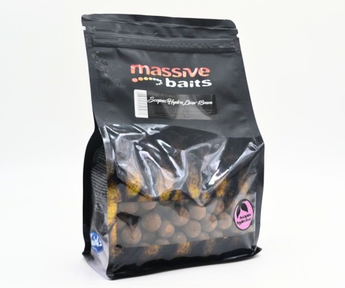 KULKI ZANĘTOWE MASSIVE BAITS TOP SHELF BOILES SCOPEX HYDRO LIVER 18MM 1KG