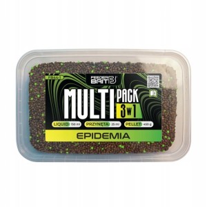 MULTIPACK FEEDER BAIT 3W1 EPIDEMIA PEELET 2MM 450G,LIQUID150ML,MINI ŚLIMAK 25ML