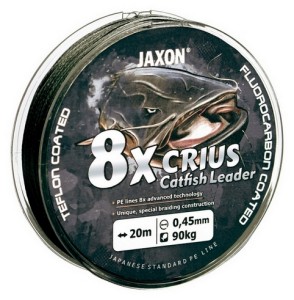 PLECIONKA PRZYPONOWA JAXON SUMOWA CRIUS 8X CATFISH LEADER BLACK 0,55 110KG 20M