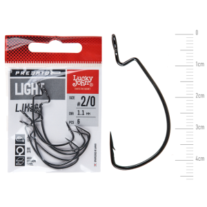 HAKI LUCKY JOHN OFFSET HOOKS PREDATOR LIGHT #2/0 1,1M 6SZT