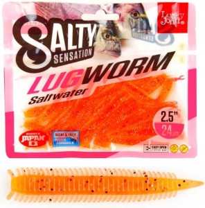 GUMA LUCKY JOHN LUGWORM 2,5'/6,35CM #F29N 24SZT